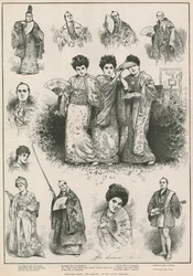 Sketches from The Mikado at the Savoy Theatre