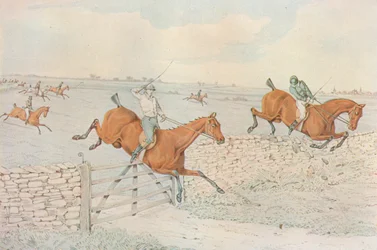 A Steeplechase: A Slap at a Stone Enclosure. 5 to 4 on White