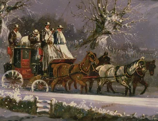 London to Dover coach in the snow