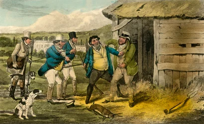Squire Cheatums Keeper attacks the Murderer of Old Tom, 1838