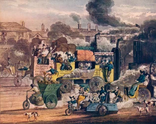 The Progress of Steam - A view in White Chapel Road