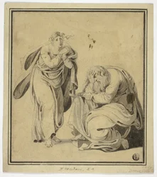 Man and Woman in Attitudes of Distress