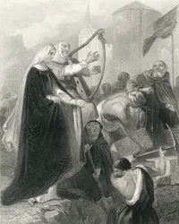 The walling of New Ross, County Wexford, Ireland in 1798, from 