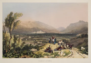 Plains and City of Vitoria, from Sketches of Scenery in the Basque Provinces of Spain, with a Selection of National Music, pub. 1838