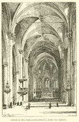 Church of Sta Maria Sopra Minerva, Rome (engraving)