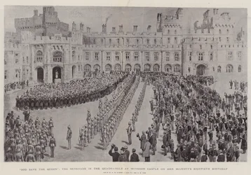 God Save the Queen, the Serenade in the Quadrangle at Windsor Castle on Her Majesty