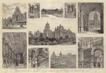 Royal Holloway College, to be opened by the Queen on the 30 June