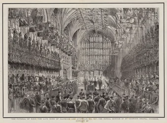 The Funeral of HRH the Late Duke of Clarence and Avondale, KG, KP, the Burial Service in St George