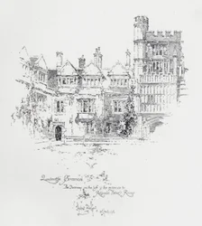 Brasenose College, Oxford, showing the entrance to the rooms of English clergyman and writer Reginald Heber
