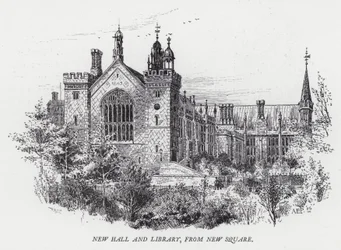 New Hall and Library, from New Square