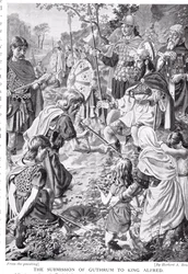 The Submission of Guthrum to King Alfred, illustration from 