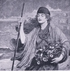 Nydia the Blind Girl of Pompeii (illustration from The World