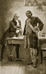 Prince Charles appeals to Cameron of Lochiel, illustration from 
