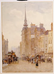 Looking down Ludgate Hill from the Steps of St. Paul