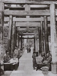 An Avenue of Torii at Inari Temple