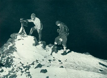 Dr. Wilson and Lieut. Bowers Reading The Ramp Thermometer