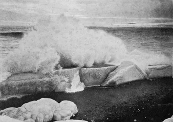 Surf Breaking Against Stranded Ice at Cape Evans, c1910-1913, 1913