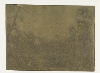 Landscape with a Waterfall (First Version)