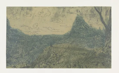 Mountain Landscape with a Crest (First Version)