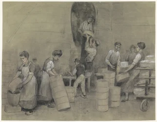 Removing Pottery from the Oven of De Sphinx in Maastricht