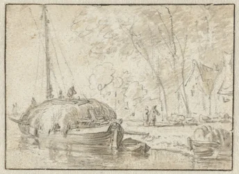 Hay Barge at a Shore
