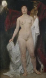 Female Nude with Death as a Vanitas Allegory