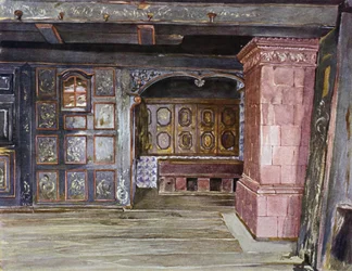 Part of the Hall in the E Harden House, Neuengamme, near Hamburg