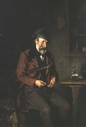 A Fiddler Counting His Tips