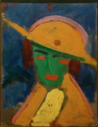 Green Woman with Yellow Hat I