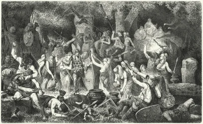 Germanic Warriors Celebrating a Victory over the Romans