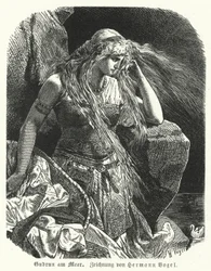 Gudrun beside the sea