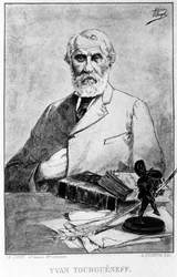 Portrait of the Russian writer Ivan Turgeniev (1818 - 1883).