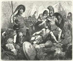 Sacrificial death of Codrus, King of Athens