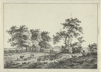 Landscape with Draughtsman and Dog