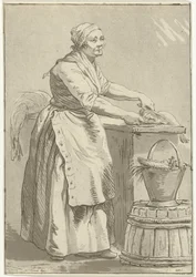 Woman Cleaning Fish