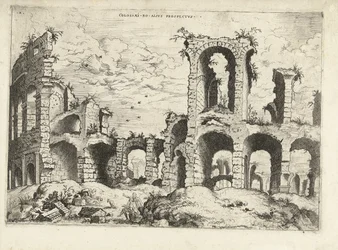 Second View of the Colosseum in Rome (Roman Ruins)
