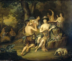 Shepherds and Shepherdesses in a Landscape