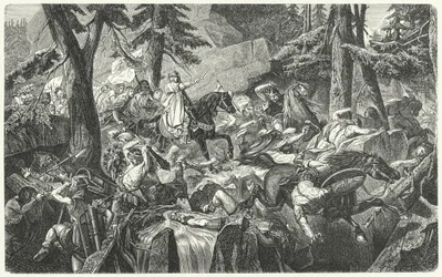Charlemagne crossing the Alps, 773