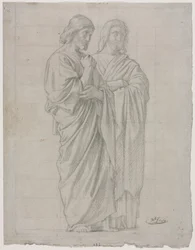 Two Standing Figures Study for the Left Section of The Mission of the Apostles