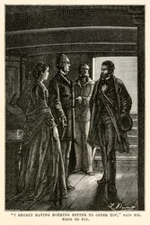 "I regret having nothing better to offer you", said Mr Fogg to Fix, from 