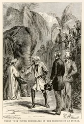 There they found themselves in the presence of an animal, from Around the World in Eighty Days by Jules Verne