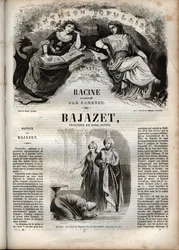Bajazet tragedy in five acts by Jean Racine - engraving in Oeuvres de Jean Racine illustrated by Pauquet and notice by Emile de La Bedolliere - 1851
