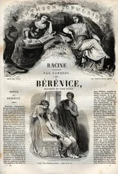 Berenice tragedy in five acts - engraving in Oeuvres de Jean Racine illustrated by Pauquet and notice by Emile de La Bedolliere - 1851
