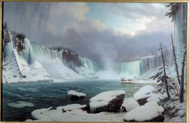 The Great Niagara Cataract, Winter Effect. View of Niagara Falls