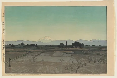 Fuji from Musashino, from the series, Ten Views of Mount Fuji
