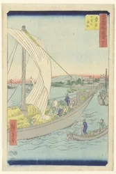 Kuwana, the Ferry from Shichiri (Famous Views of the 53 Stations)
