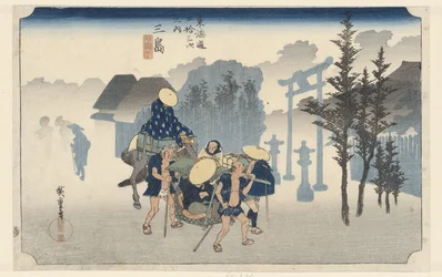 Mishima in Morning Mist (The 53 Stations of the Tokaido)