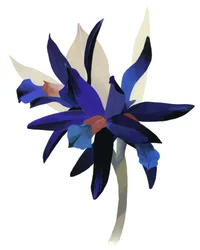 An Imaginary Flower with a Blue Base