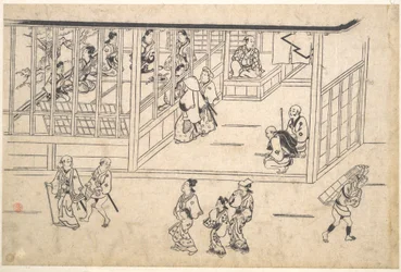 Street scene in the Yoshiwara