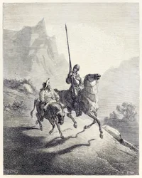 Don Quixote and Sancho Setting Out from Don Quixote by Miguel de Cervantes